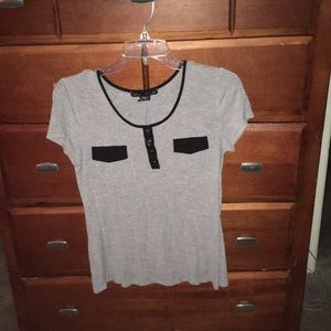 Grey and black long shirt